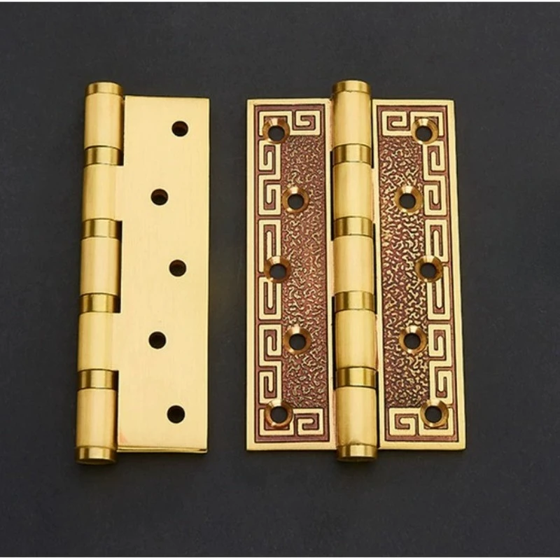 Pattern Brass Wooden Door Swing Hinge Bearing Hinge 4 5 6 Inches Thickened Loose Leaf High - Quality Durable for Doors
