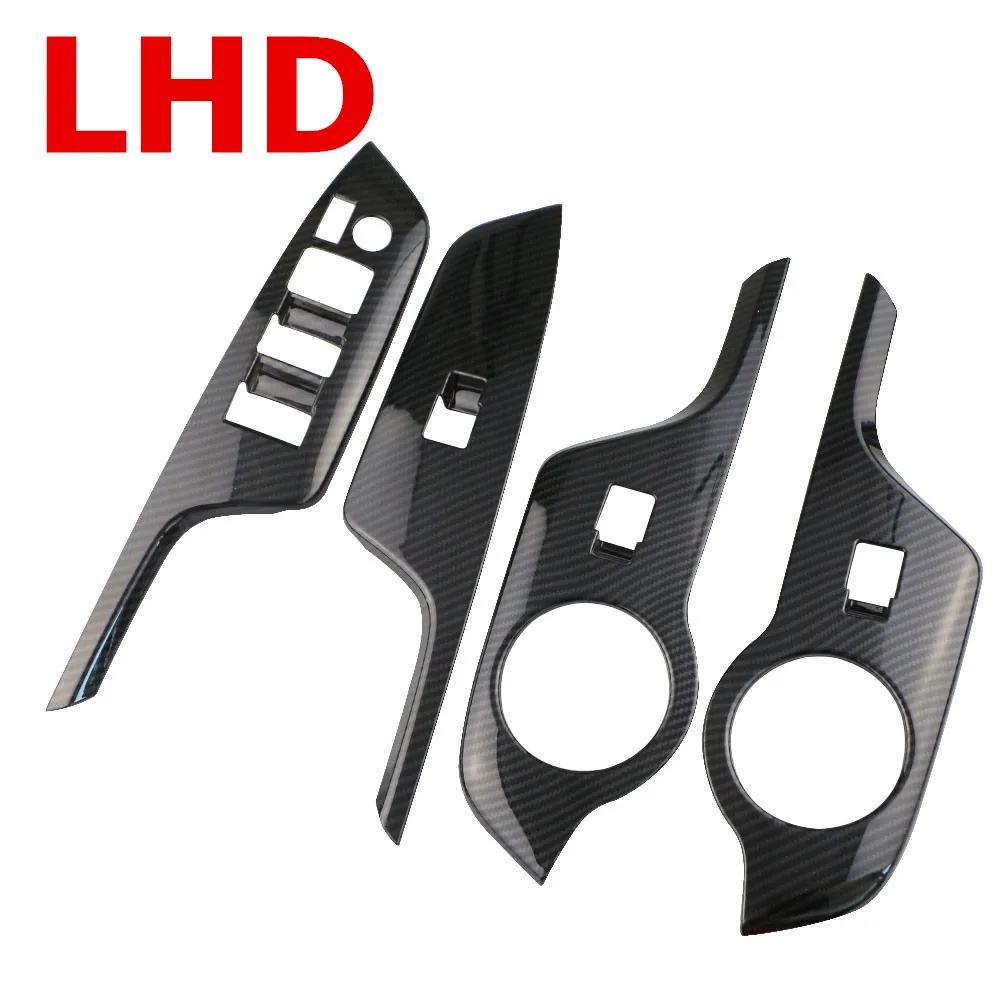 LHD 4Pcs ABS Chrome Car Window Lift Switch Button Panel Cover Decoration Stikcer Trim for Toyota CHR C-HR 2016 - 2020 Acc.