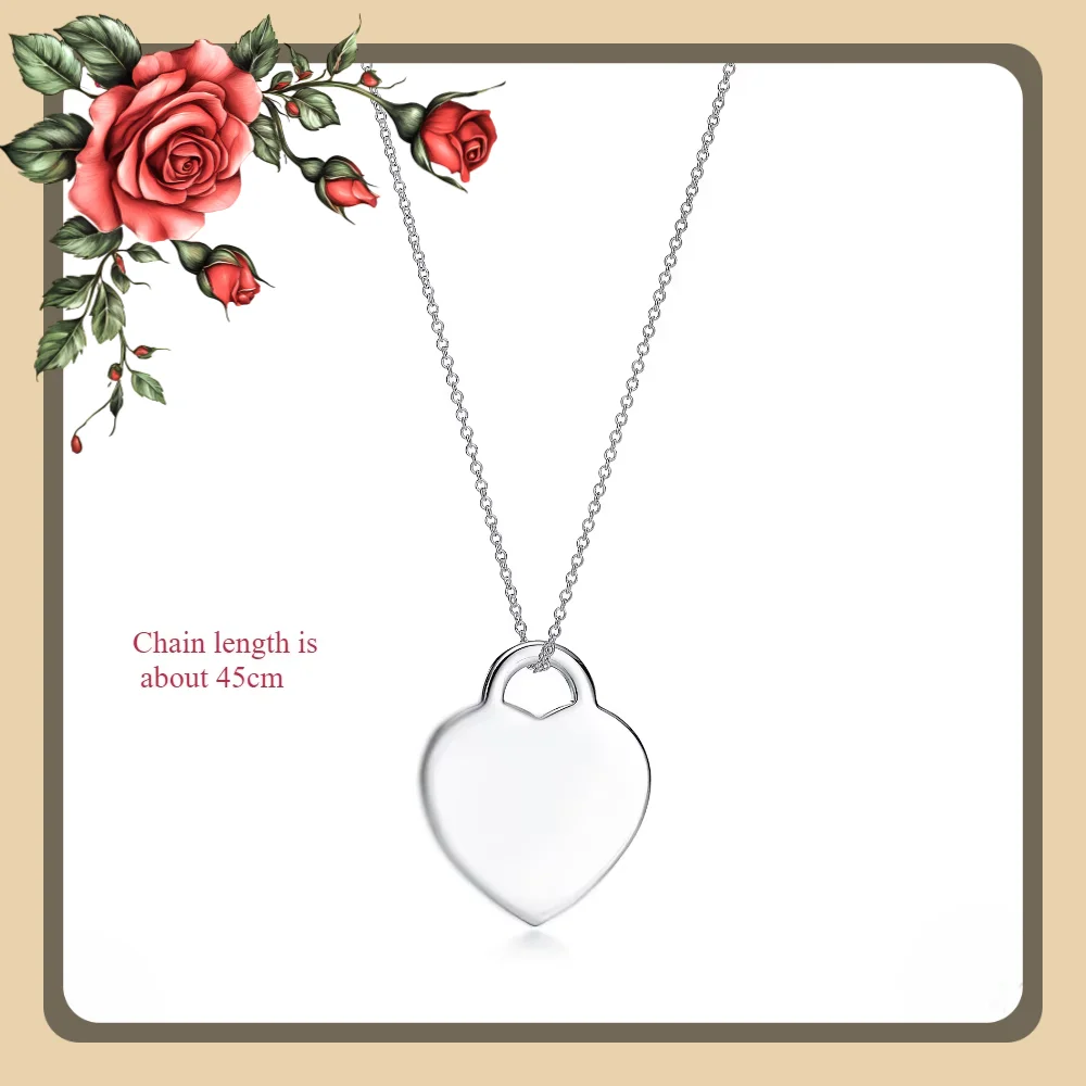 قلادة قلادة S925 عالية الجودة، مع مجموعة متنوعة من الأنماط على شكل قلب للاختيار من بينها، الخيار المثالي لهدايا العيد