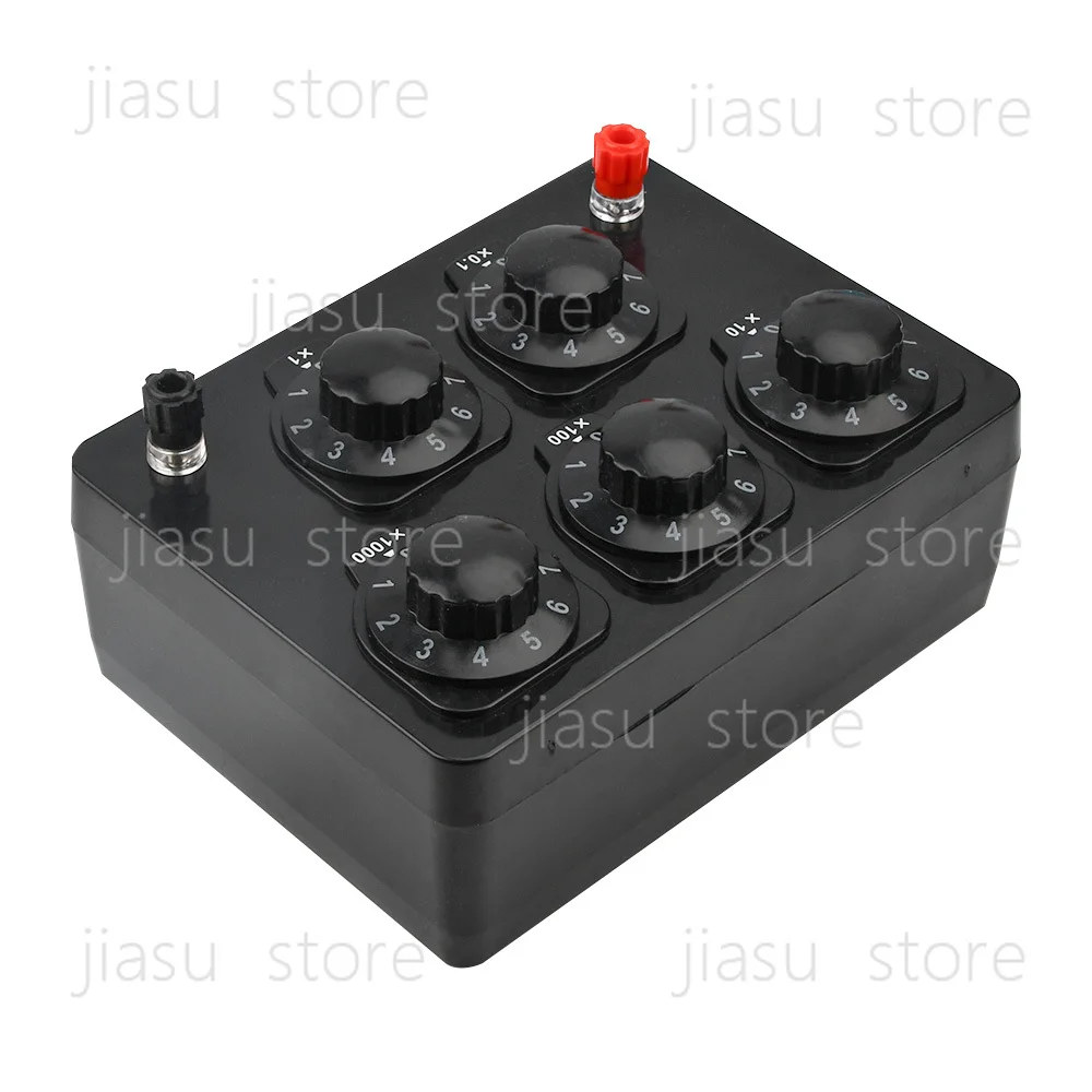 

Gaqqee Precision Resistance Box 0-9999Ω/0-9999.9Ω Adjustable Decade Resistor Teaching Instrument for Physical Experiment Tools