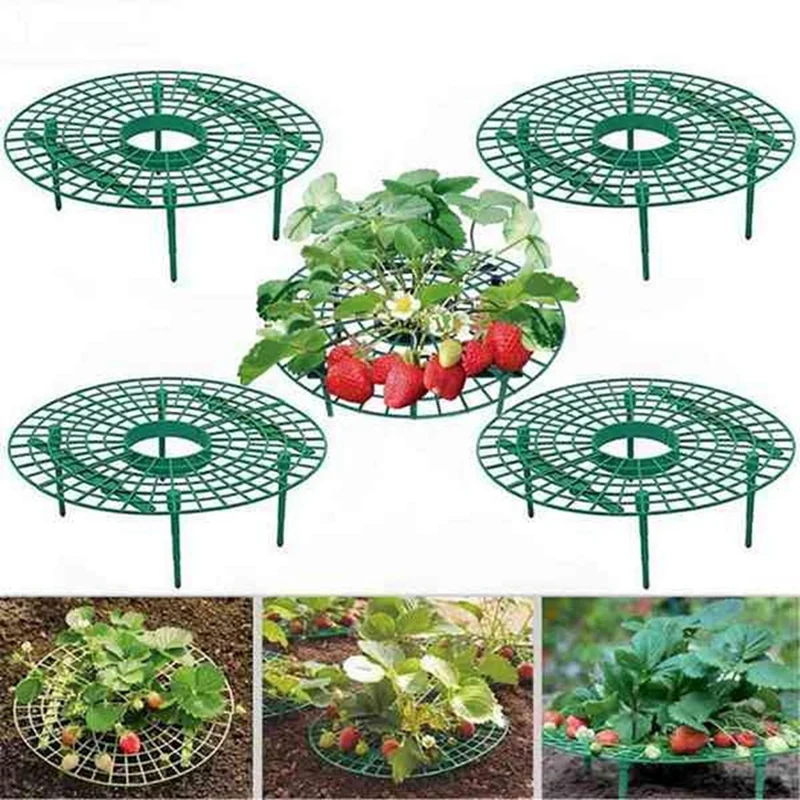 15 Pcs Strawberry Stand Frame Holder Balcony Planting Rack Fruit Support Flower Climbing Vine Pillar Gardening Stand