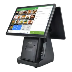 15.6 Inch Android POS System, Desktop Cash Register with 58mm 80mm Printer, 4G+32G WIFI RJ11 RJ45 Ethernet POS Machine