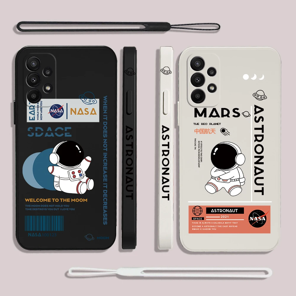 

Funny Universe Creative Astronaut Phone Case For Samsung Galaxy S24 S23 S22 S21 S20 S10 Note 20 10 Ultra Plus Pro FE 4G 5G Cover