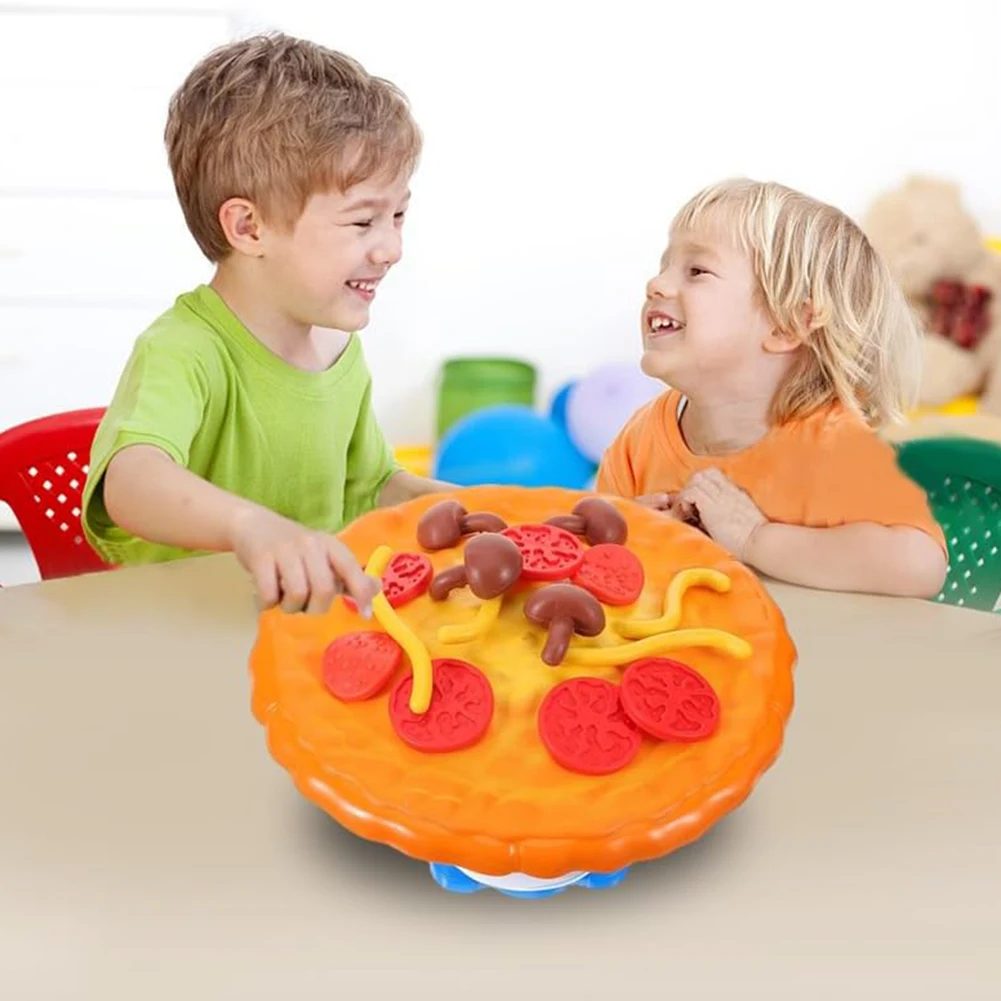 Tabletop Balancing Pizza Game Topple Pizza Stacking Game Balance Pizza Children Toys Board Game Pile-up for 2-4 Players