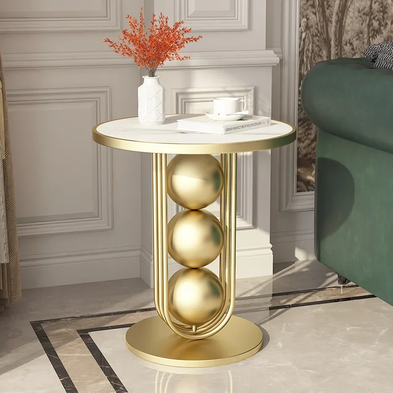 Gold Designer Coffee Tables Living Room Corner Neat Small Auxiliary Designer Side Table Luxury Sehpa Modelleri Home Furniture