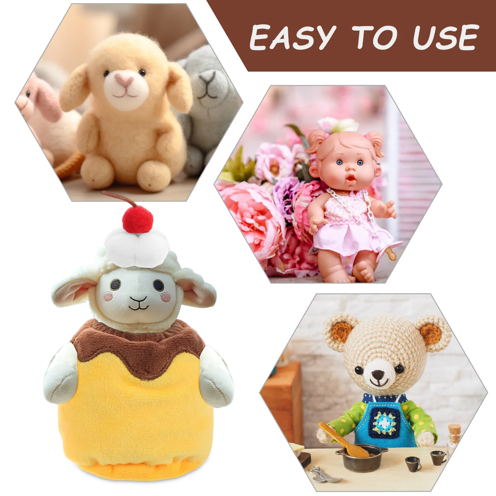 

1Set Stuffed Bear Cake Outfit Replacement Creative Wear-Resistant Small Animal Costume Lovely Clothing Supply Reusable