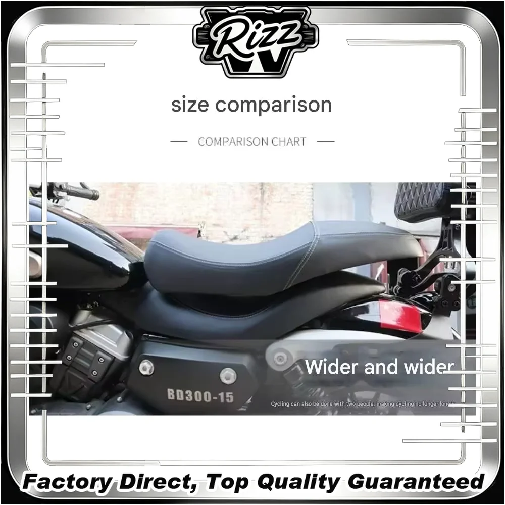 FOR Benda Chinchilla 300 Extended Retro Motorcycle Seat Dual-Rider Comfortable Saddle Modification Part for Enhanced Riding