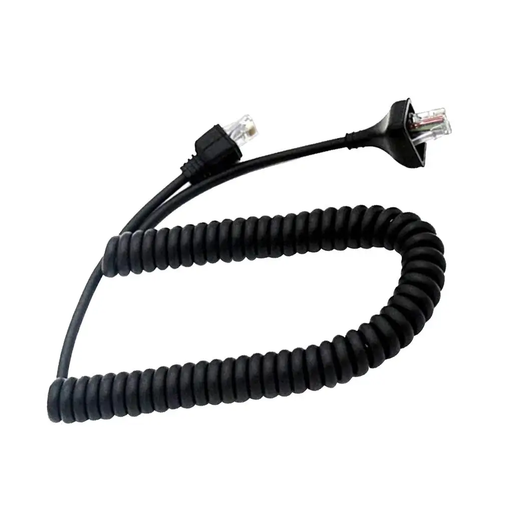 Coiled Microphone Cable Radio Extension for Mobile TK880 TK8185 TM461A Compatible Audio Accessory