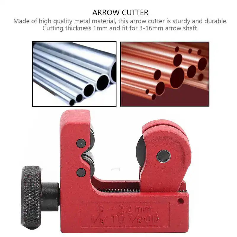 Arrow Cutter Cut off Saw Trimmer Cutting Tools for Carbon Arrow Hunting Arrow Cutter 3-22mm Cutting Dia Archery Accessory