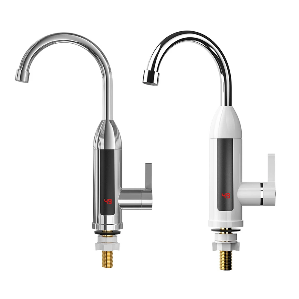 3000W Electric Hot Water Heater Faucet 360 Degree Adjustable Instant Electric Water Tap Tankless Water Heater for Kitchen Sink