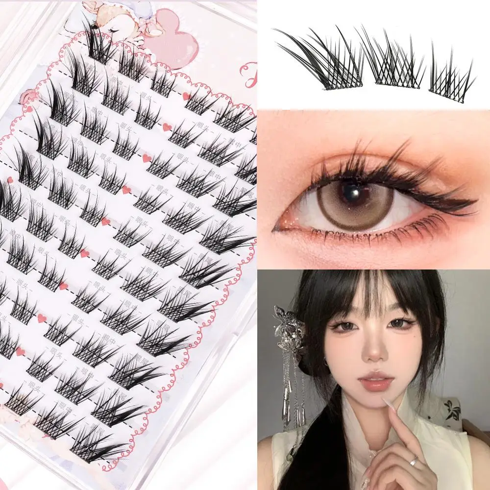 Wimpertransplantatie Zelfklevende wimper Lijmvrije clusterwimper Fox Eye Valse wimpers Gesegmenteerde wimperverlenging Dagelijks gebruik Wimper
