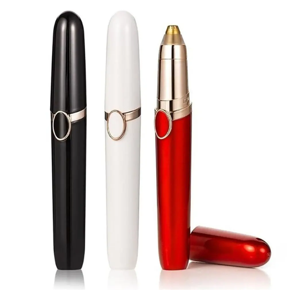 痛みのない眉毛トリマー,USB,女性用,ミニシェーバー,脱毛器,顔の脱毛,口紅,脱毛器,かみそり