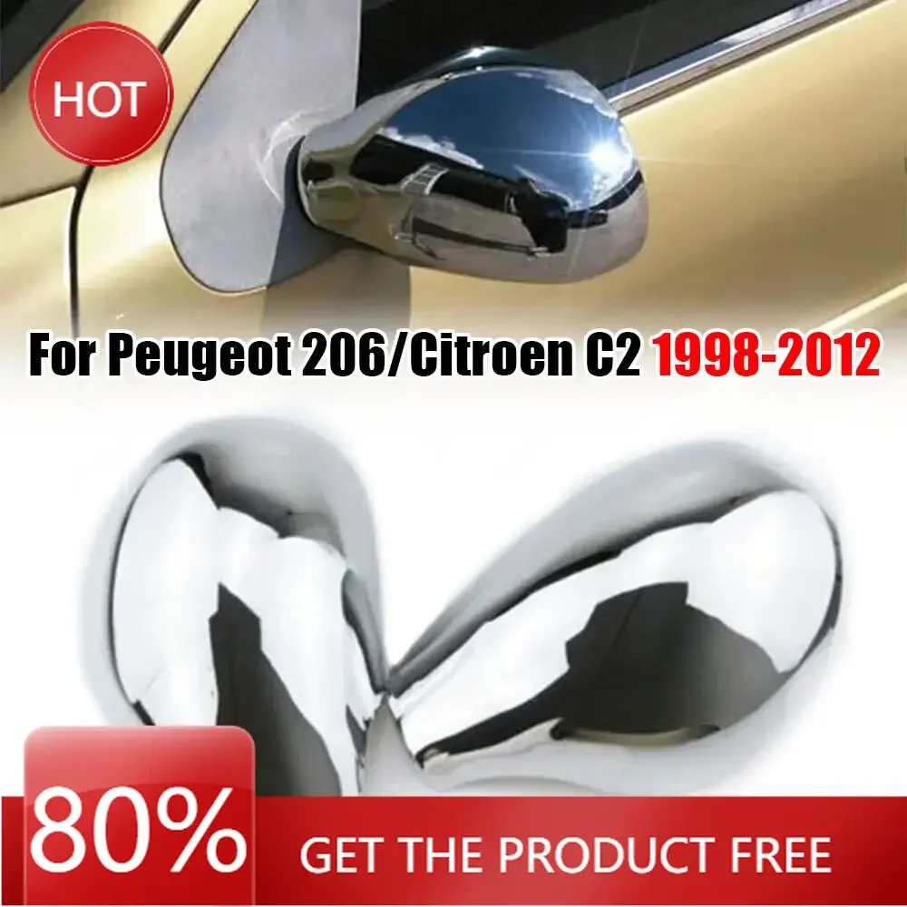 

Чехлы на зеркала для Peugeot 206 Citroen C2 1998-2012, автомобильная наклейка, боковое зеркало заднего вида, крышка крыла, внешняя дверь, чехол заднего вида