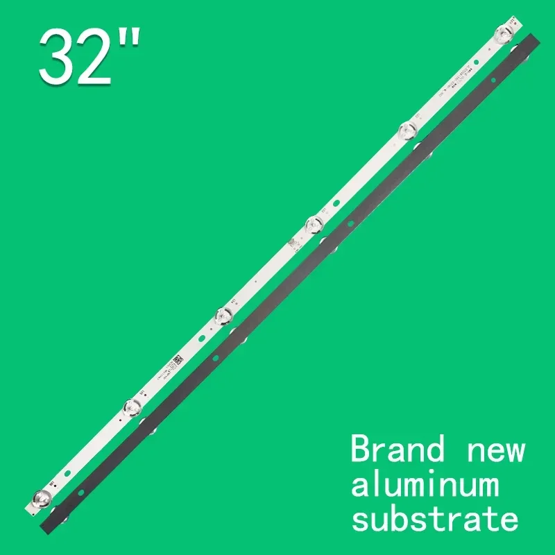 580mm 2pcs LED rétro-éclairage Bandes 6LED Pour ECON EX 32HT002B V1T09 RCA RLED3221-D HRS _ SQY32A114 _ 2X6 _ 2W _ MCPCB JL.D32061330-031AS