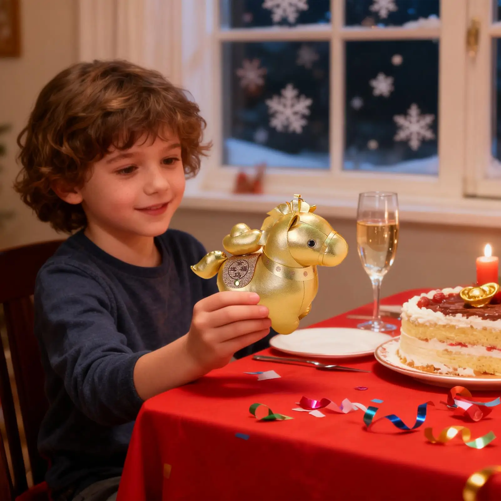 2026 nouvel an mascotte cheval jouets en peluche cheval mascotte sac pendentif chanceux poney poupée Ponys décor nouvel an bénédiction enfant cadeau