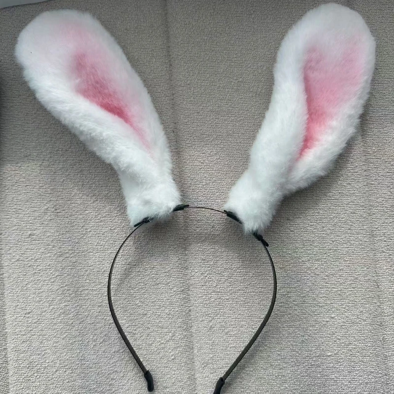 

Rabbit ear hair hoop Lolita animal ear hair hoop adjustable imitation plush rabbit ear anime cosplay female
