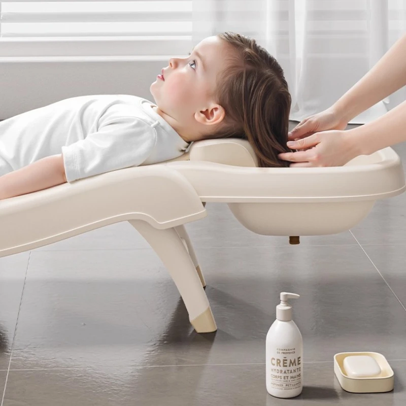 SPA Plastic Children Shampoo Bed Foldable Hair Washing Chairs Spa Basin Massage Bed Luxury Sillon Peluqueria Salon Furniture