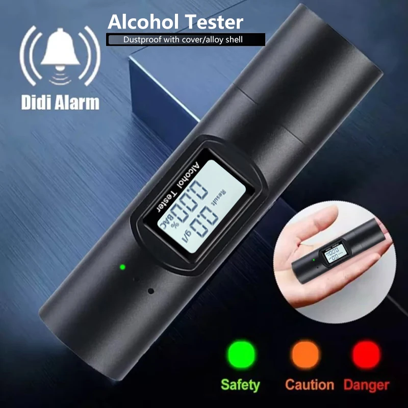 Digital Breath Breathalyzer Portable Blowing Drunk Driving Alcohol Tester AT-JCW-001-V2