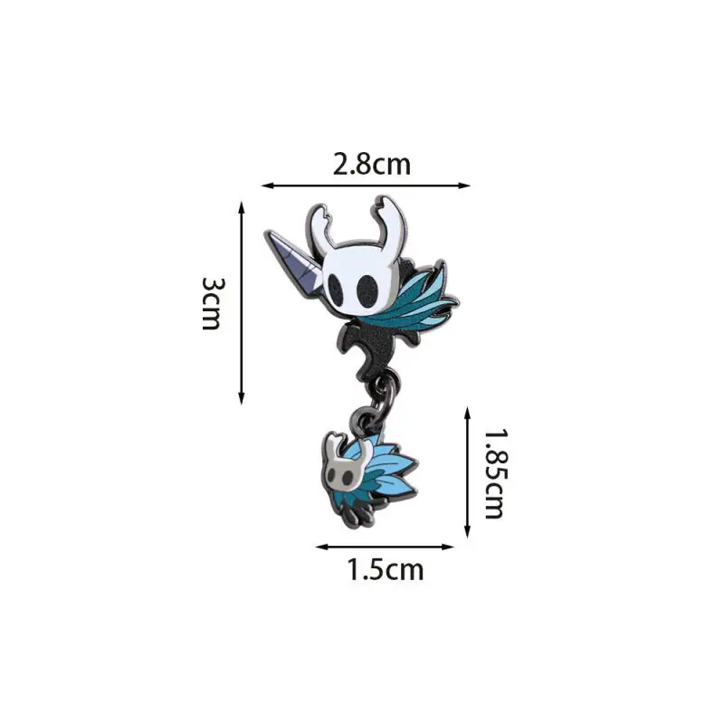 شارة عصرية بتصميم إبداعي من الفارس المجوف يرتدي أبازيم بروش شخصيات لعبة كرتونية لعبة محيطية هدية لصديق #4