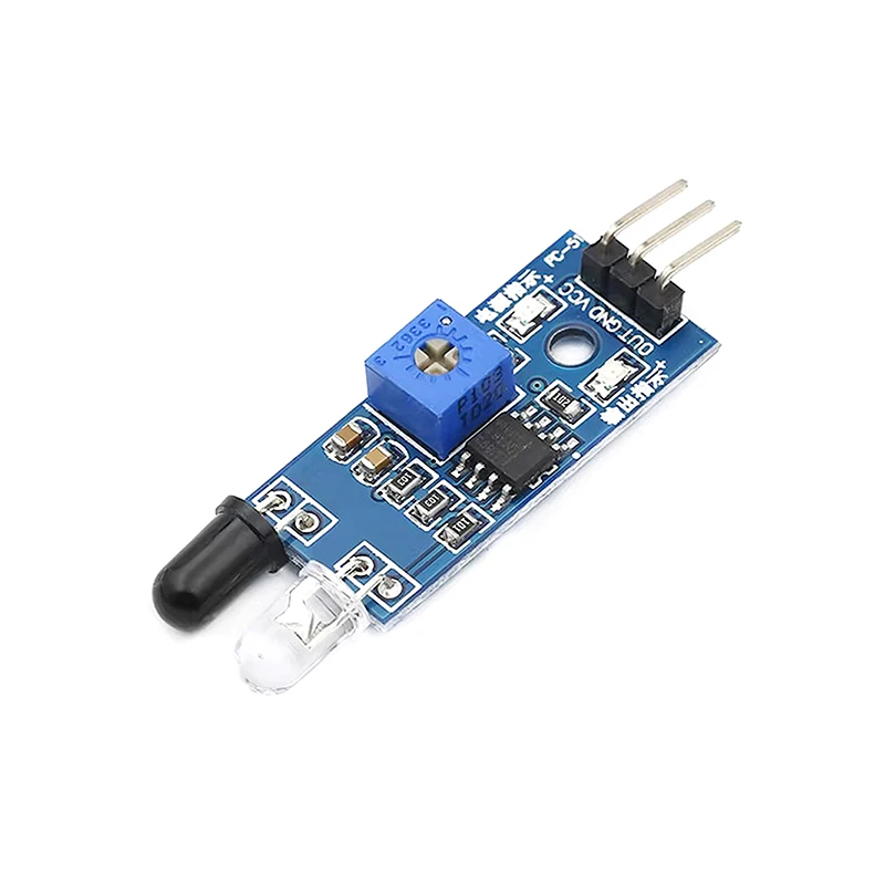 Infrared Obstacle Avoidance Module Smart Home Sensor Circuit Board Diy Test Distance Adjustable Black And White Wire Smart Home