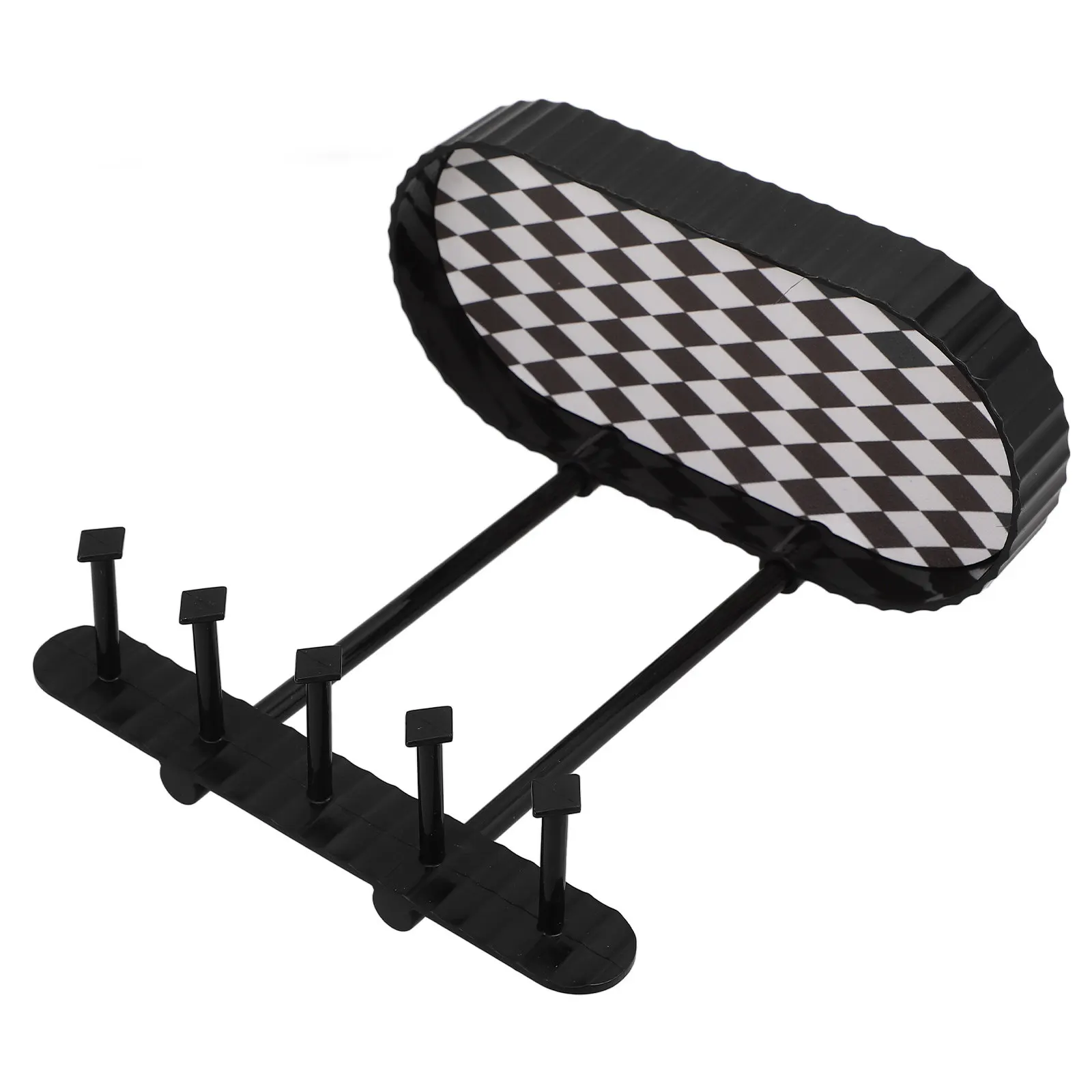 Jewelry Organizer Black Tabletop Jewelry Stand Small Tower Storage Rack Necklace Holder Ring Tray Earring Display Organizer