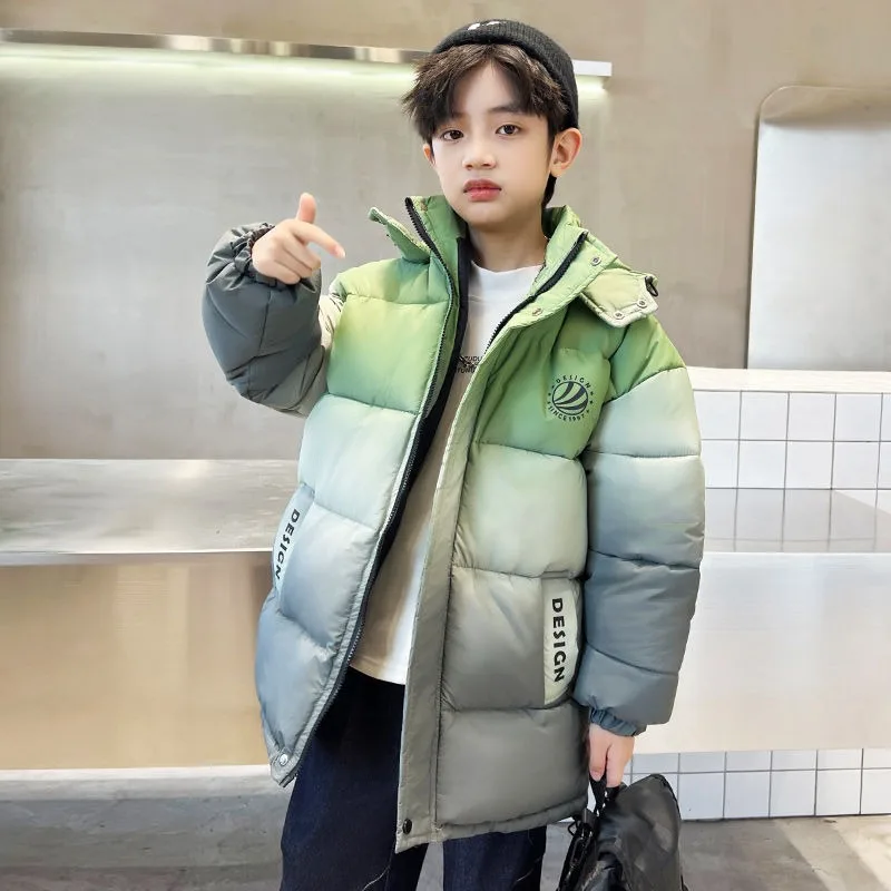 2025 New Winter Boy's Thickened Down Jacket for Big & Medium Kids, Warm & Trendy Winter Coat