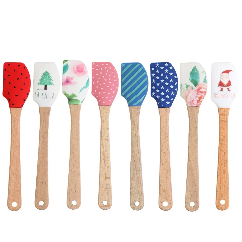 Christmas Series Mini Silicone Spatula Cake Cream Spatula Butter Spatula Cake Decoration Kitchen Baking Accessories