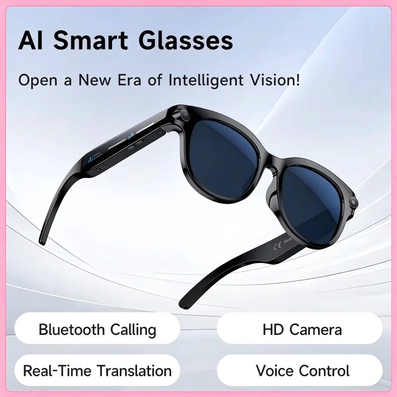 New  M89 AI Smart Sunglasses Real-time Translation Bluetooth Calling HD Video Recording Music Player Touch Control for Men Women