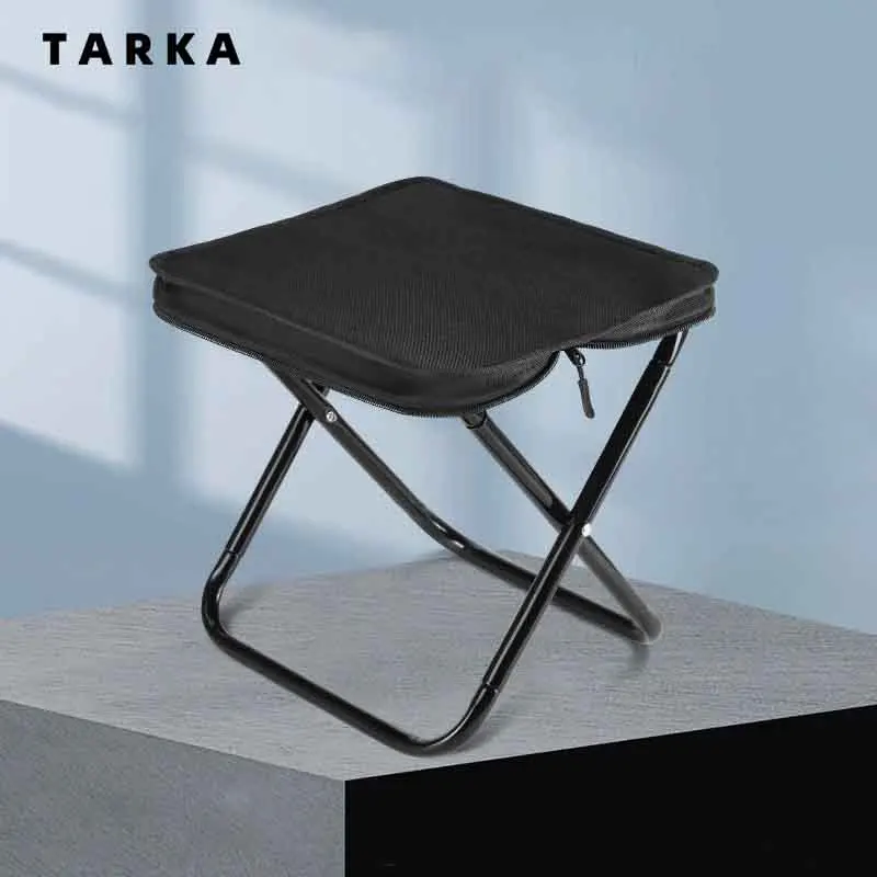 كرسي TARKA للتخييم قابل للطي، مقعد محمول، كرسي صيد للشاطئ خفيف الوزن للمشي لمسافات طويلة والتسلق في الهواء الطلق