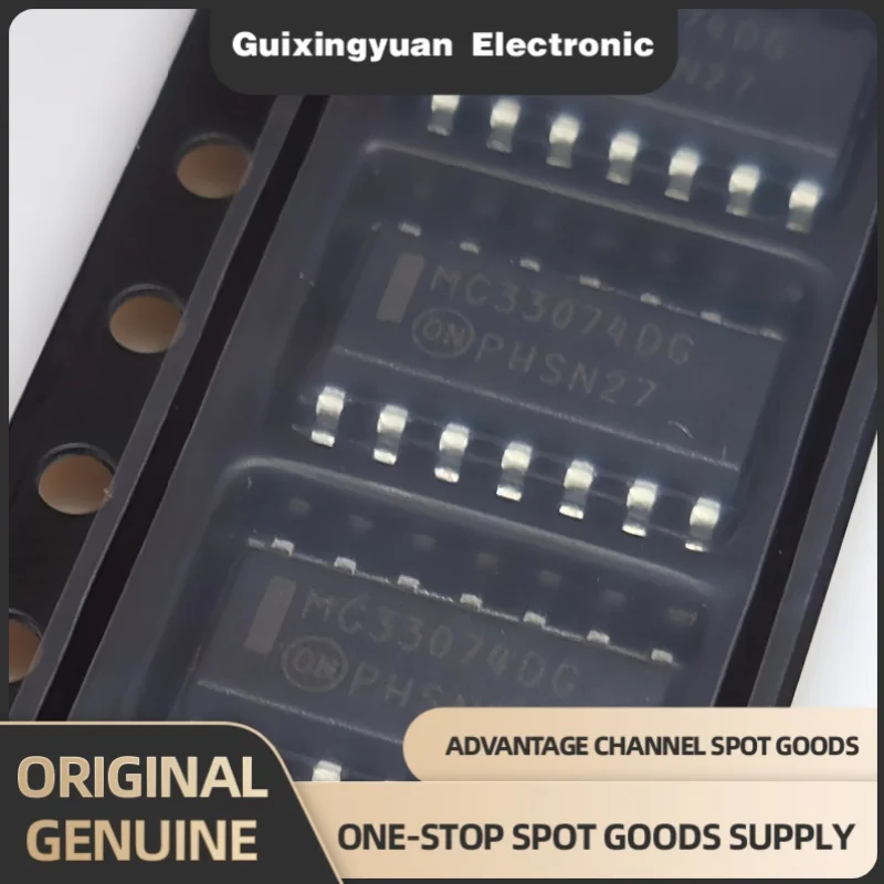 10PCS of brand new original MC33074DR2G silk screen MC33074DG SOP-14 FET input operational amplifier XINP