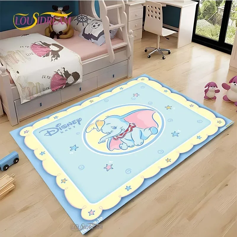 Disney Dumbo Cartoon Anime Carpet for Living Room Bedroom Cute Rug Kitchen Door Kids Un-slip Floor Mats Alfombra Birthday gift