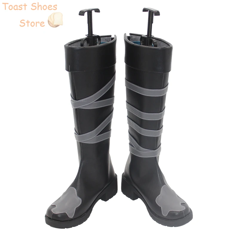 Chaussures de Cosplay en Cuir PU, Bottes de Carnaval d'Halloween, Accessoire de Costume