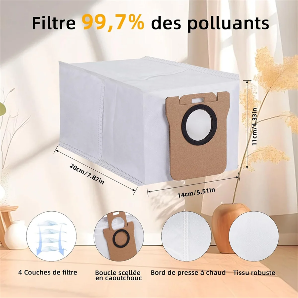 Dreame L10S Ultra، S10 Pro، Xiaomi Mijia Omni X10 + Beste filtre toz torbaları، Robot Süpürge aksesuarları paspas ana fırça