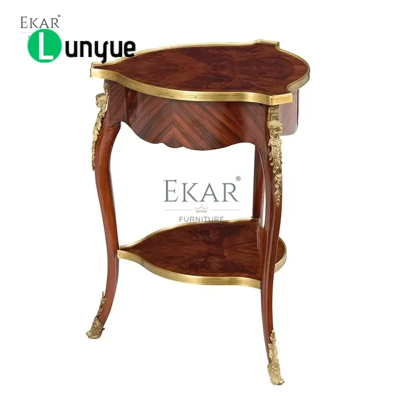 British Classic Solid Wood Triangular Coffee Table Functional Fashionable Living Room Furniture Home Decor Sturdy Elegant