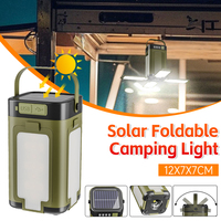 1/2PCS Solar Camping Light Foldable Rechargeable Hanging Light Waterproof Tent Light LED Flashlight For Outdoor Camping Hiking ﻿