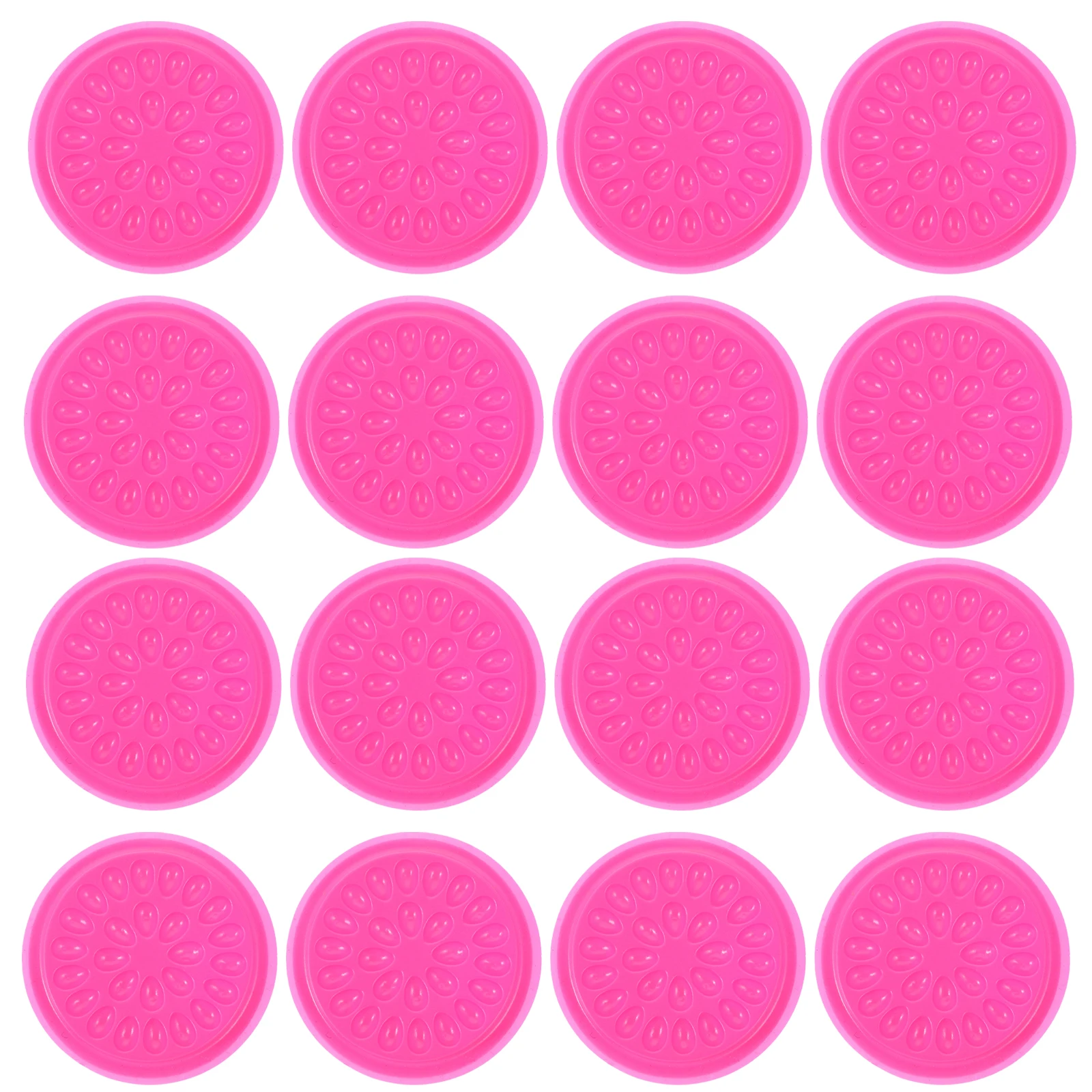 

20pcs Flower Shape Grafting Eyelash Tray Eyelash Extension Holder Premium Disposable Lash Plate Creative Rosy Color For Salon