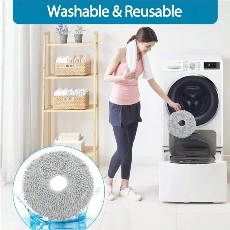 B98A 10 Pack Replacement Mop Cloth Pads for OKAMI RX1 Robot Vacuum Cleaner, Washable Cleaning Cloth