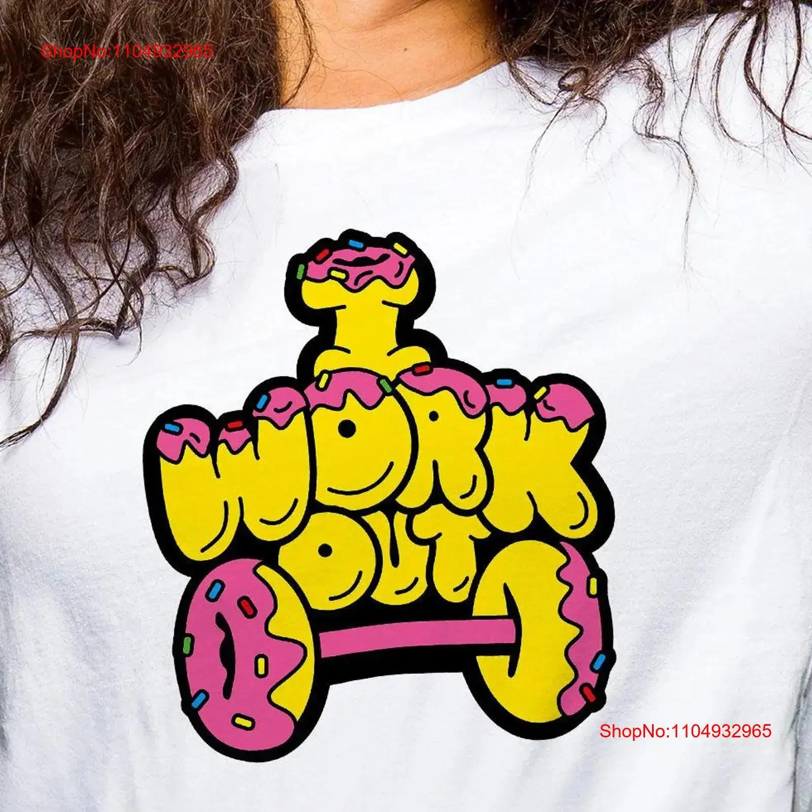 

The I Work Out Donut Gym T Shirt Funny Fitness for Sweet Tooth Lovers Humorous Workout Apparel Men and Women vintage Washed
