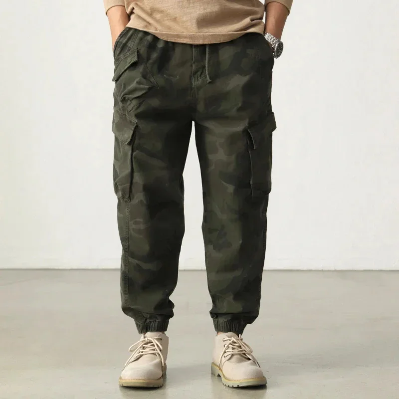 

Камуфляжные рабочие брюки для мужчин, весенне-осенние повседневные свободные брюки Harlen, функциональный корсет в американском стиле ретро