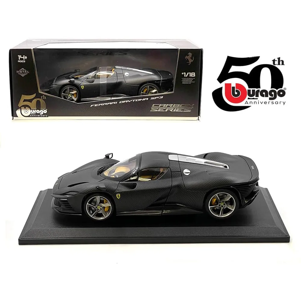 

Bburago 1:18 50th Anniversary Carbon Fiber Ferrari Daytona Sp3 50th Alloy Miniature Diecast Model Limited Edition Model Toy Gift