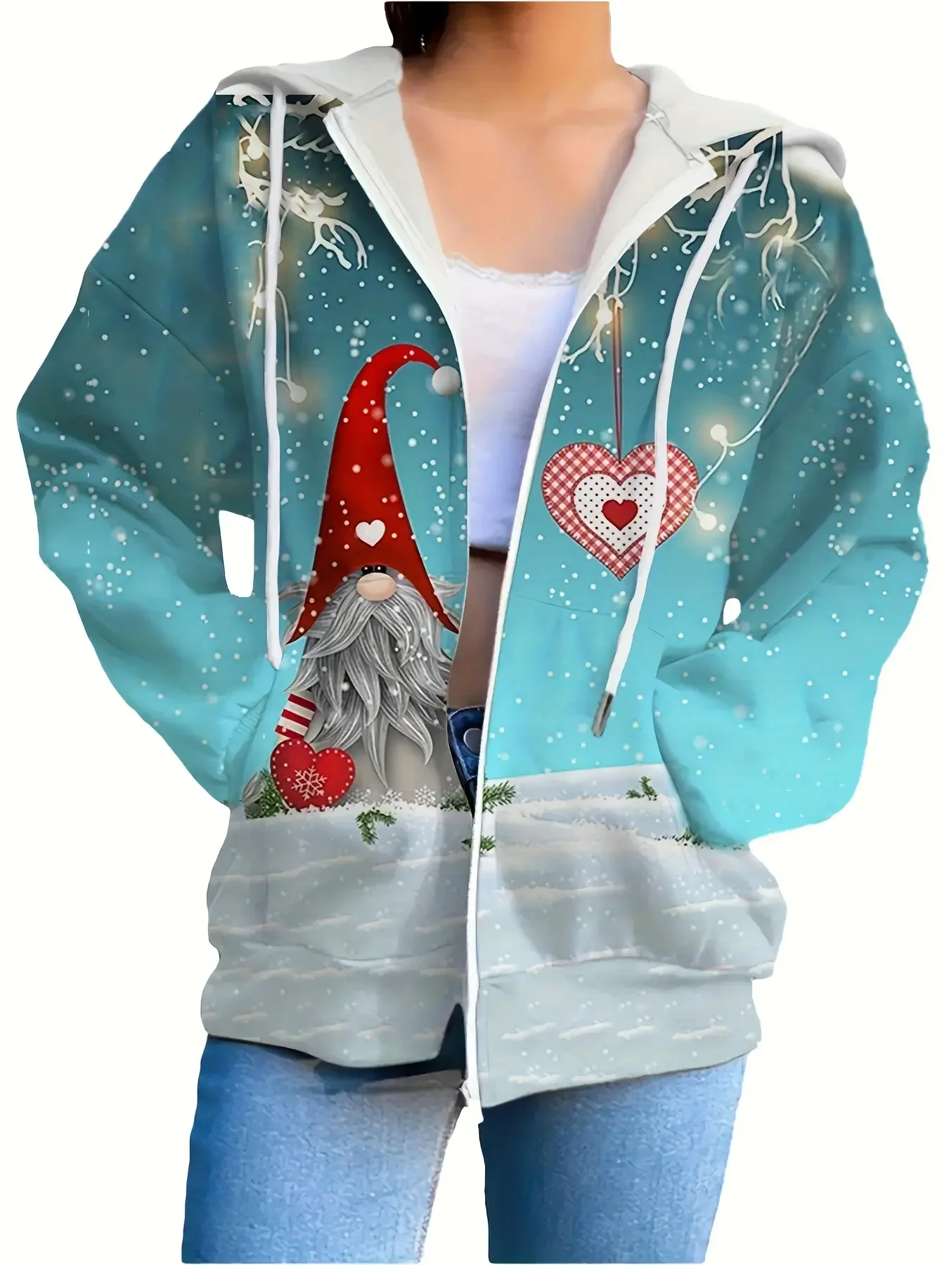 

2026 Autumn/Winter New Internet Celebrity Versatile Coat Fashion Girls' Hoodie Women's One click to fill the festive atmosphere