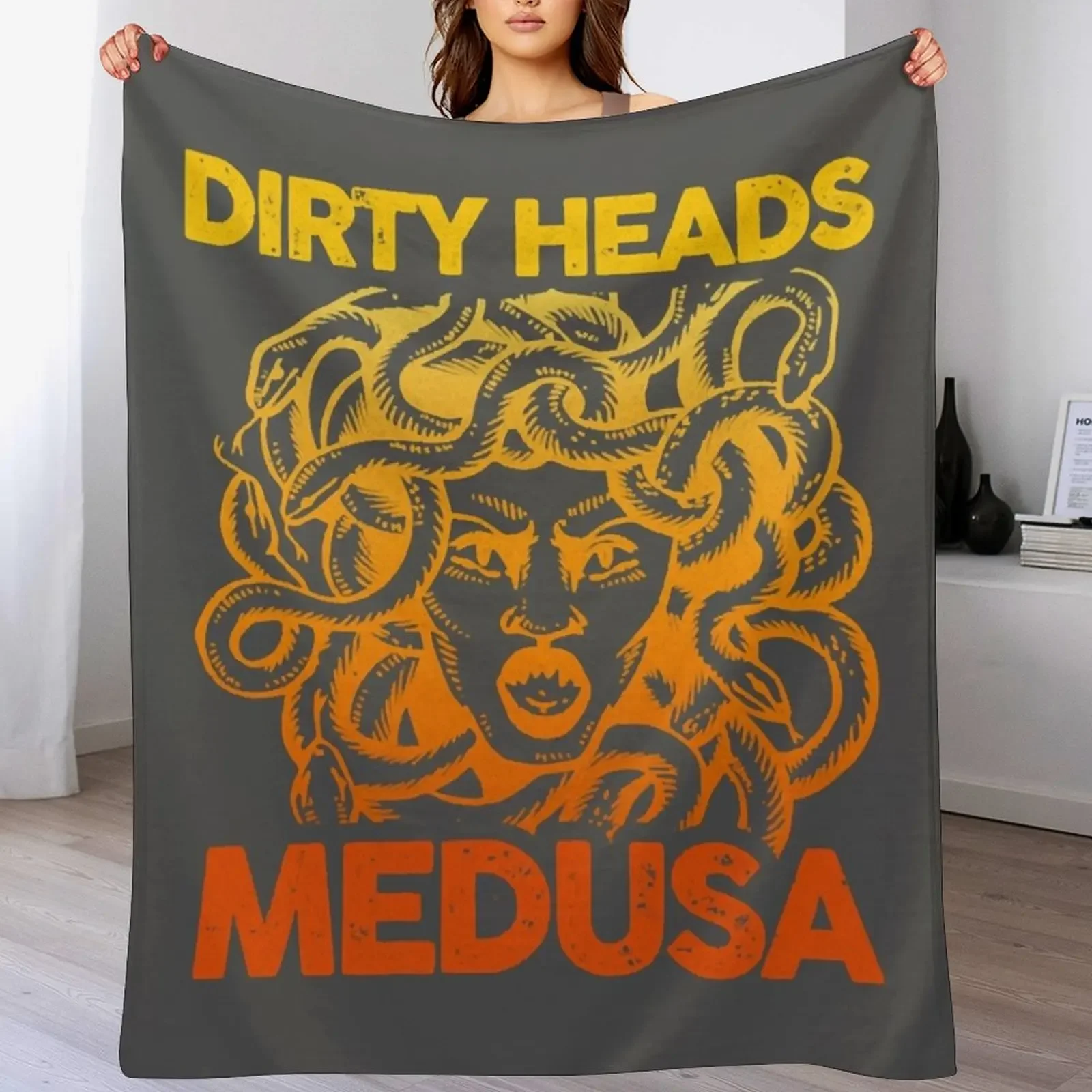 

Dirty Heads Medusa Music Band Musician Fan Gift Throw Blanket Soft For Baby Personalized Gift Cute Plaid Blankets