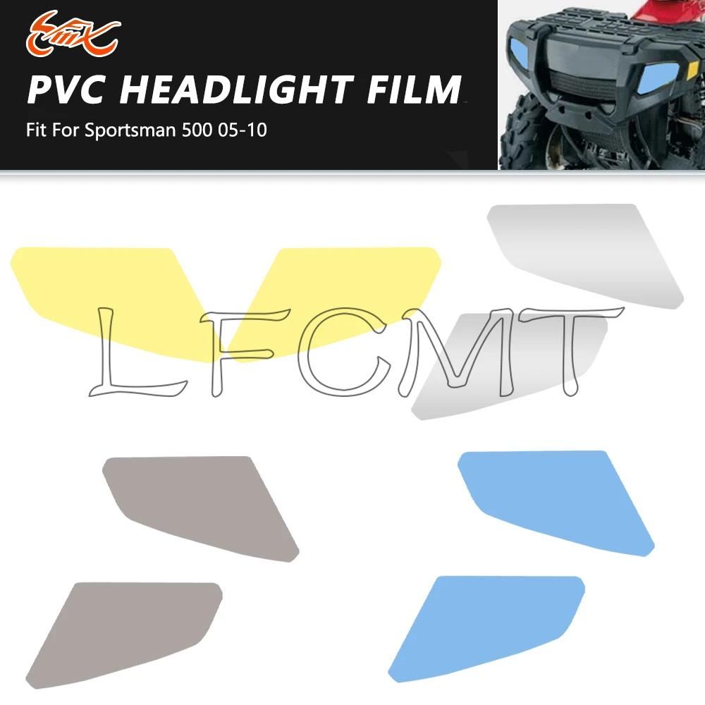 

Transparent ATV Headlight Protective Film Tint Fit for Polaris Sportsman 300 450 x2 500 700 800 2005-2010 Hawkeye 300 2x4 4x4