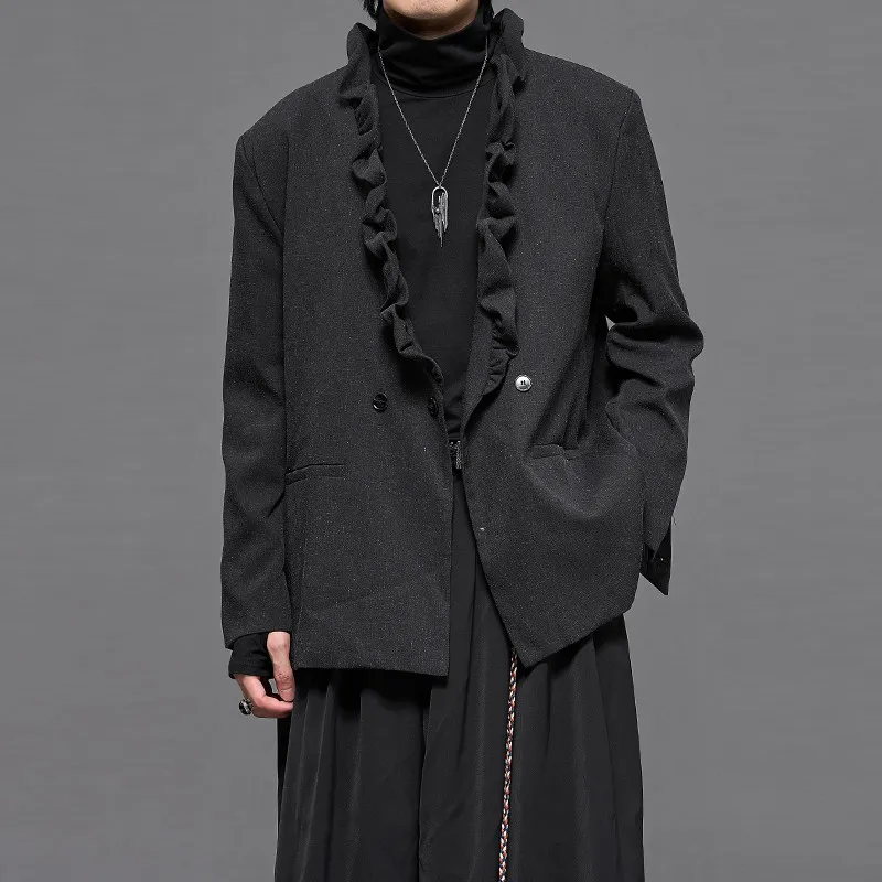 British Japanese Retro Autumn and Winter 2024 French Art Student Casual Suit Men's and Women's Coats