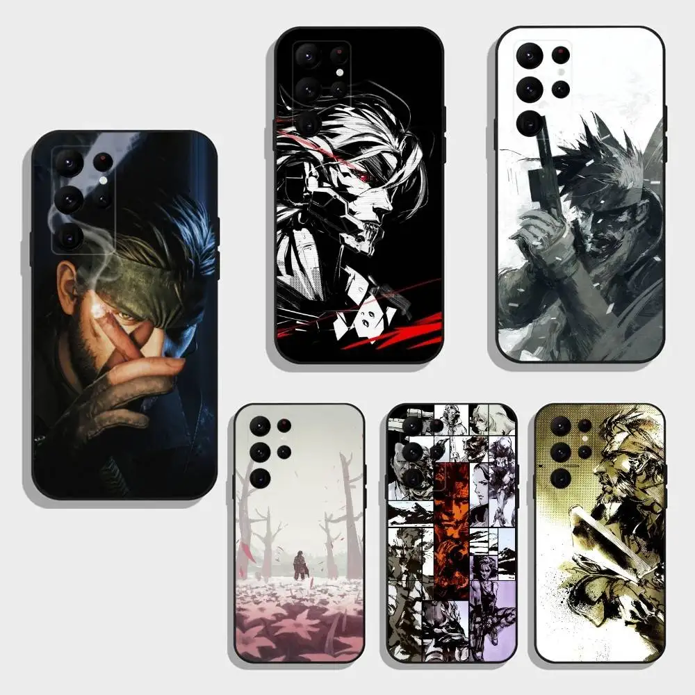 

M-Metal Gear S-Solid Game Phone Case For Samsung S25,S24,S23,S22,S21,S20,Ultra,Plus,FE Black Soft Cover