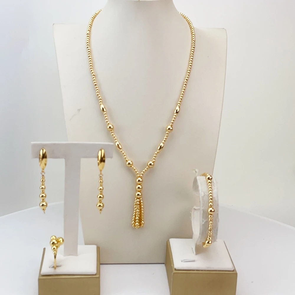 Yuminglai Brazilian Jewelry Sets Gold Plated Jewelry for Women Wedding Party FHK29806