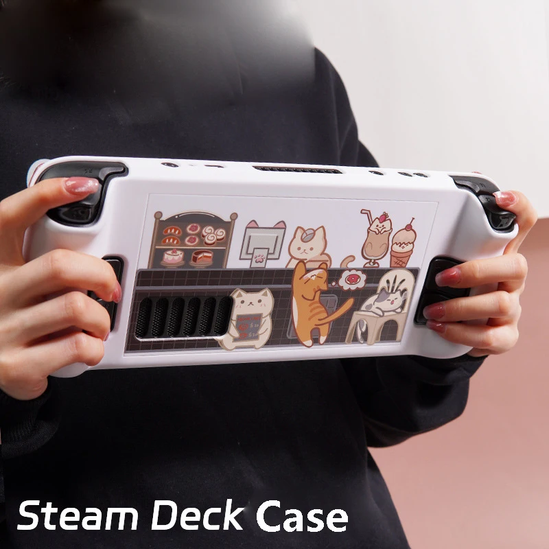 Protective Case Hard Shell Anti-Scratch Cover for Steam Deck Game Console Accessories Cute Cartoon Case for Steam Deck Oled