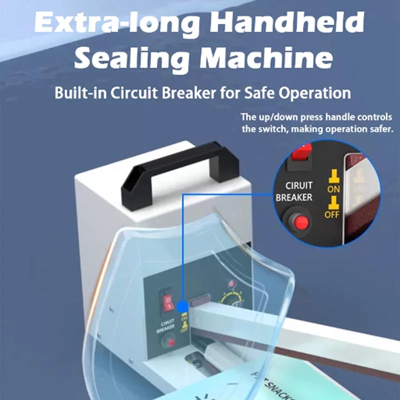 

Импульсный запайщик для пластиковых пленок и фольгированных пакетов, машина для импульсной запайки с 8-уровневой регулировкой температуры, размеры 45/60/75/90 см на выбор
