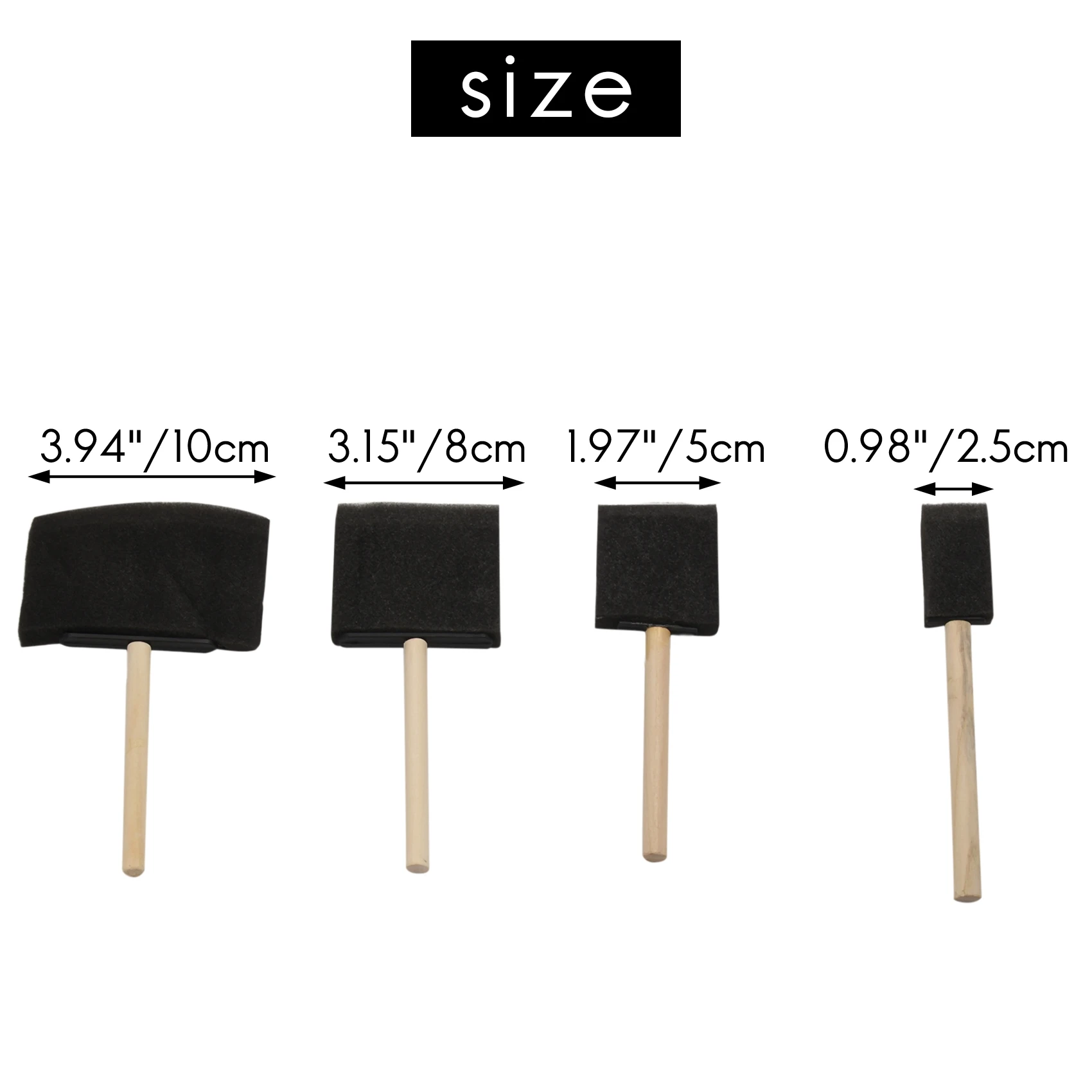 Shop Now Foam Brush Painting Sponge Tool with Hardwood Handles Pack of 10