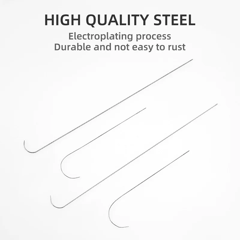 Big Eye Curved Beading Needles Stainless Steel Sewing Needles DIY Bead Spinner Needle Craft Jewelry Making Sewing Spin Bead Tool